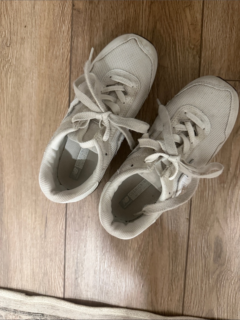 New Balance Kids Off-White Lace-Up Sneakers